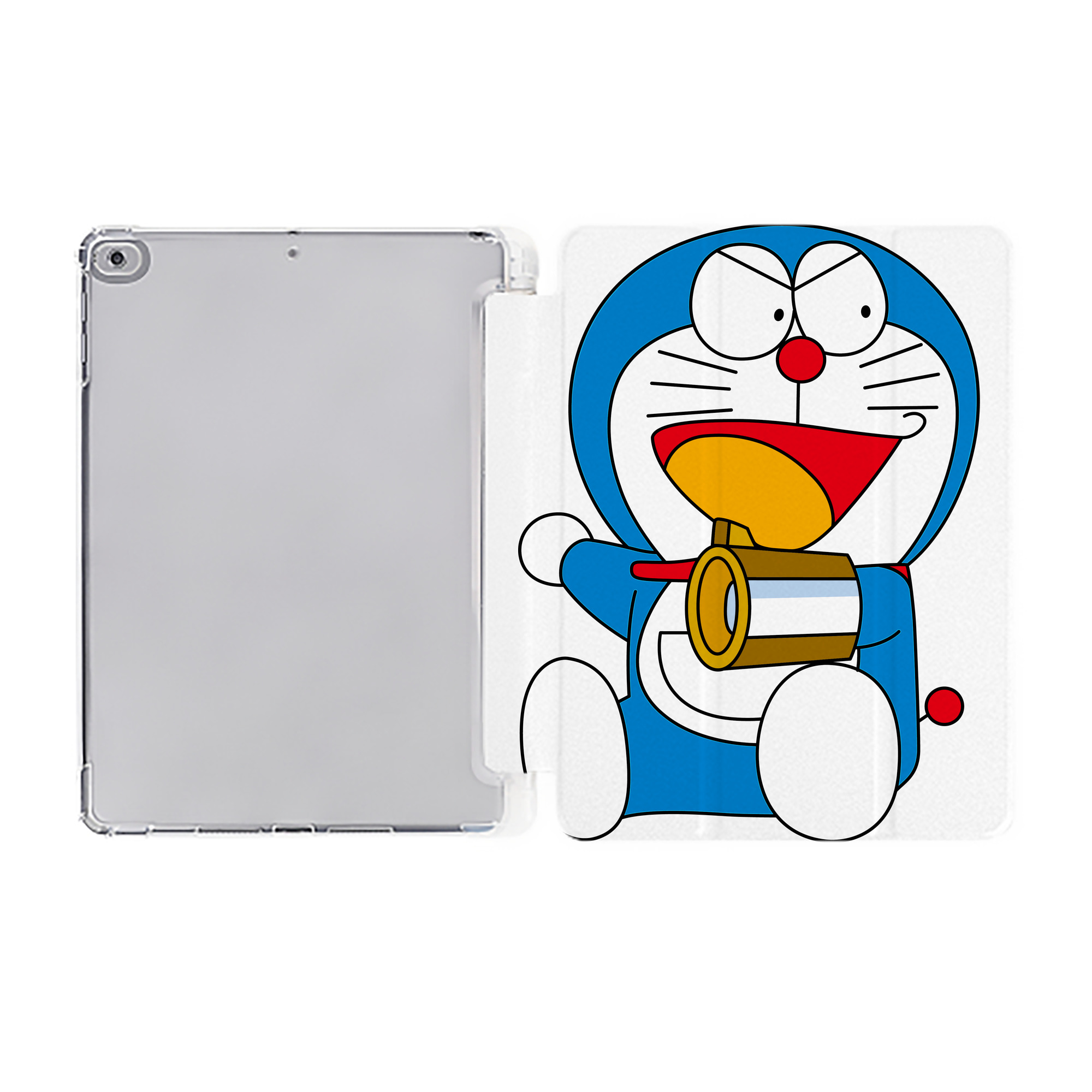 （画像用） ドラえもん Doraemon IPad ケース ペン収納付き 三つ折りスタンド PUレザー×シリコン 対応機種9.5/10.5/10.9インチ